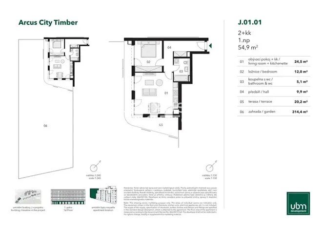 Prodej bytu 2+kk, Praha - Stodůlky, Nekonečného, 56 m2