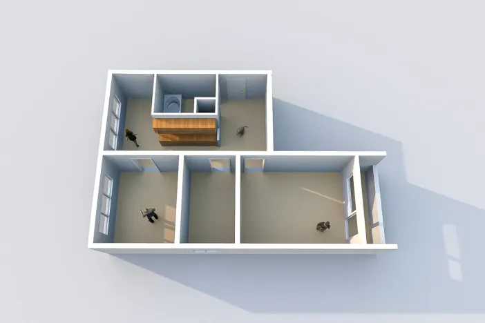 Pronájem bytu 3+1, Chomutov, Zahradní, 60 m2