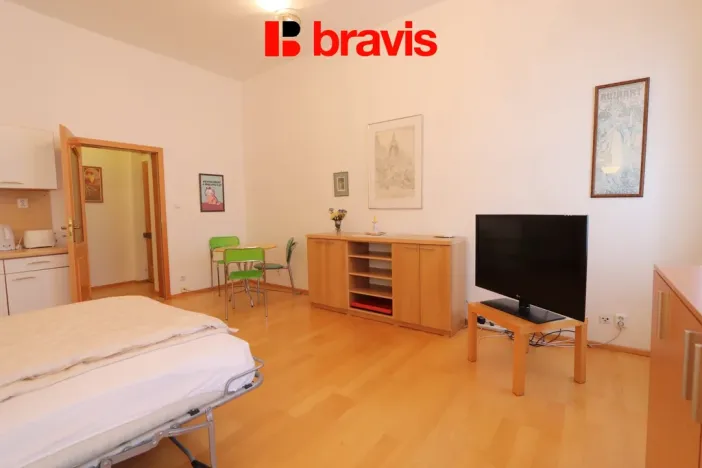 Pronájem bytu 1+kk, Brno - Veveří, Grohova, 37 m2