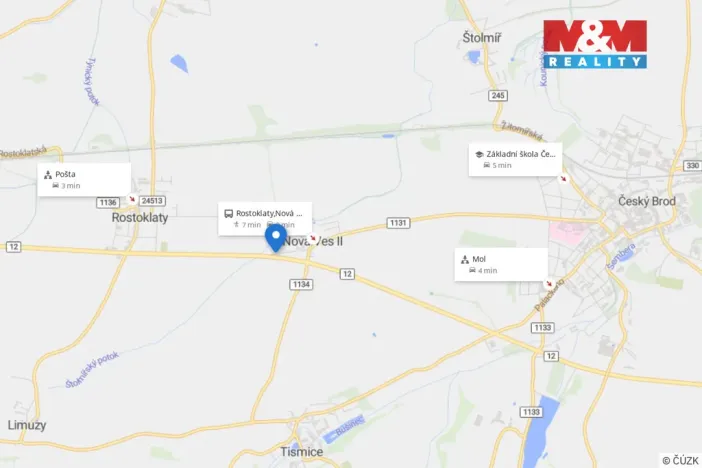 Pronájem bytu 2+kk, Rostoklaty - Nová Ves II, 47 m2