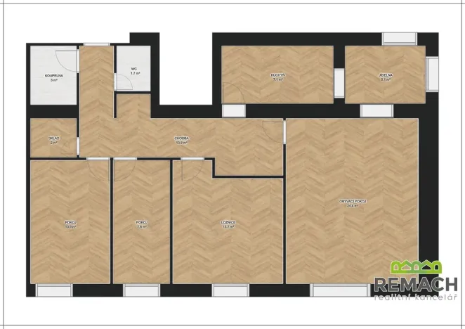 Pronájem bytu 4+1, Uherské Hradiště, Šromova, 90 m2