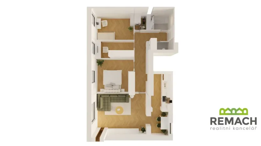 Pronájem bytu 4+1, Uherské Hradiště, Šromova, 90 m2