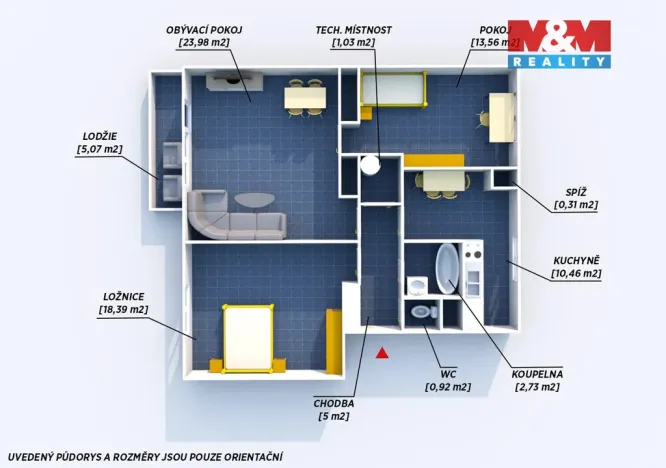 Prodej bytu 3+1, Domažlice, Ladova, 76 m2