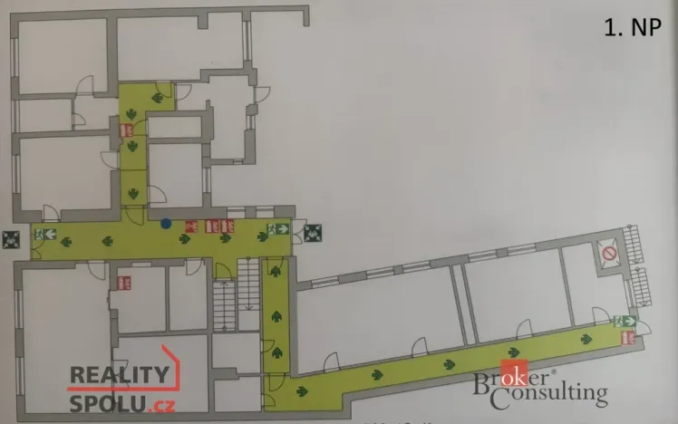 Pronájem kanceláře, Pardubice - Zelené Předměstí, V Ráji, 740 m2