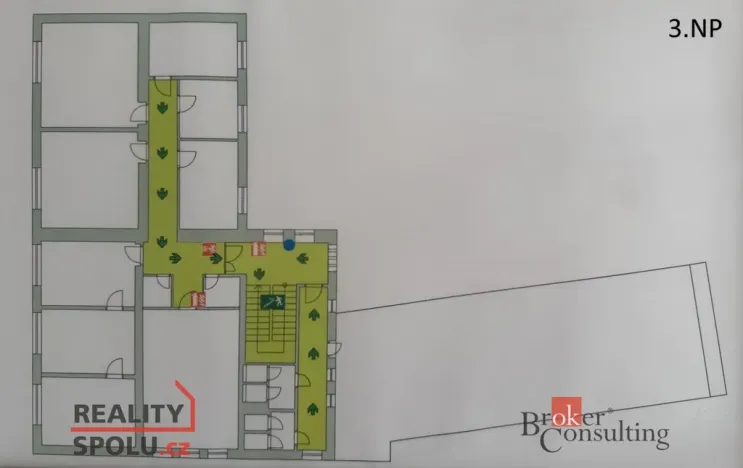 Pronájem kanceláře, Pardubice - Zelené Předměstí, V Ráji, 740 m2