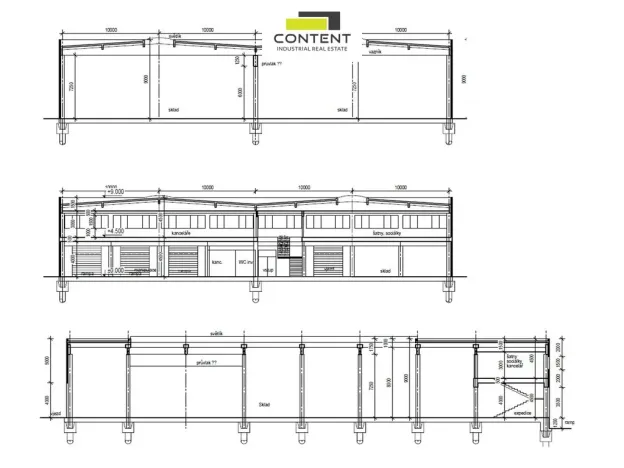 Pronájem skladu, Zápy, 10000 m2