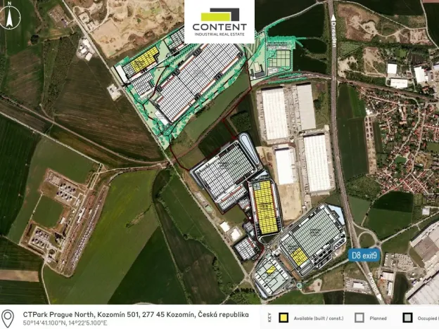 Pronájem skladu, Kozomín, 4000 m2