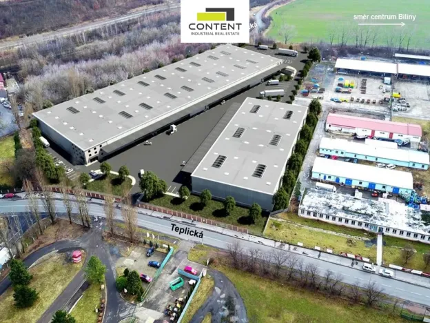 Pronájem skladu, Bílina - Teplické Předměstí, Teplická, 3000 m2