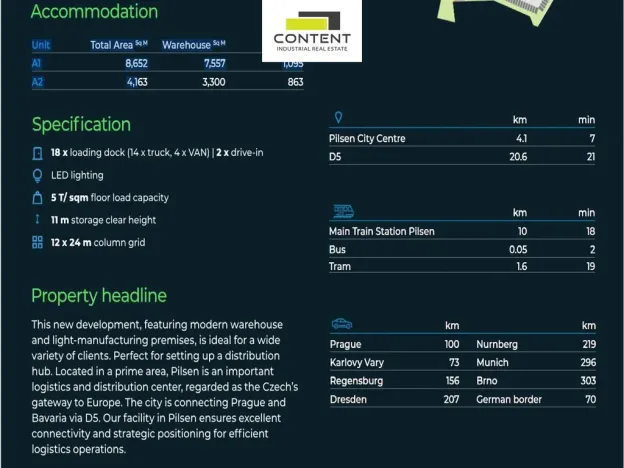 Pronájem výrobních prostor, Plzeň - Bolevec, Úněšovská, 3300 m2