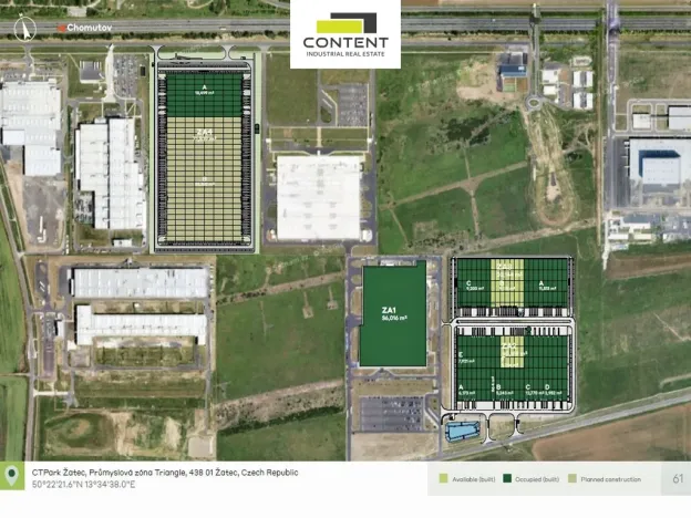 Pronájem výrobních prostor, Bitozeves - Nehasice, Jižní, 9131 m2