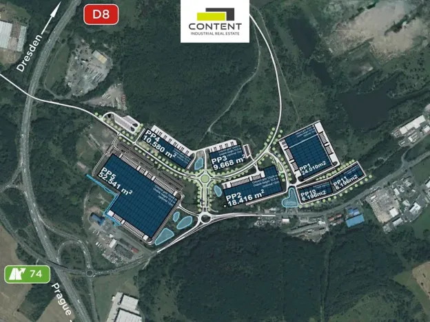 Pronájem skladu, Ústí nad Labem - Všebořice, Podhoří, 10580 m2