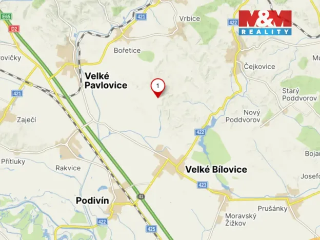 Prodej pole, Velké Bílovice, 3600 m2