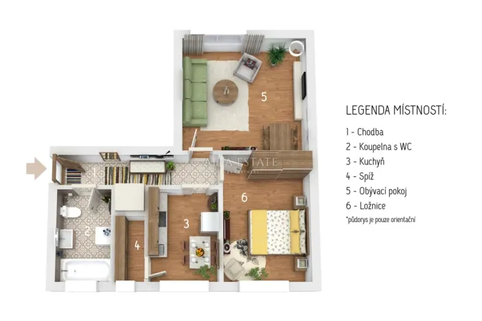 Prodej bytu 2+1, Karlovy Vary - Drahovice, Vítězná, 58 m2