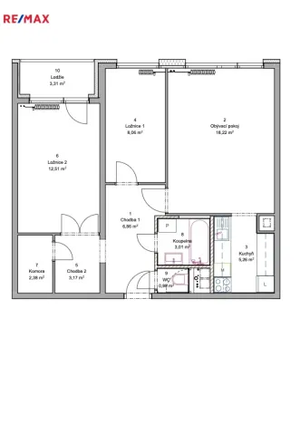 Pronájem bytu 3+kk, Praha - Chodov, Brandlova, 60 m2