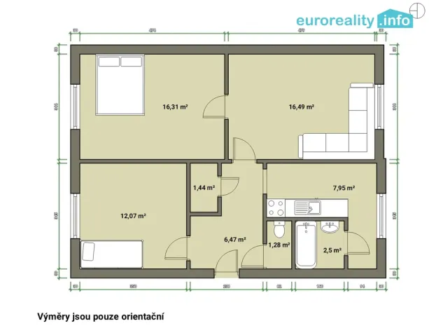 Prodej bytu 3+1, Mariánské Lázně - Úšovice, Hroznatova, 64 m2