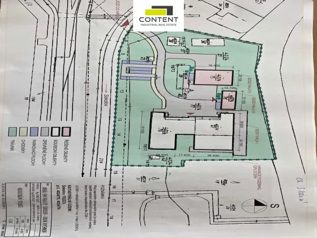 Pronájem výrobních prostor, Sokolov, Chebská, 3372 m2