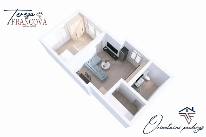 Pronájem bytu 2+kk, Určice, 43 m2