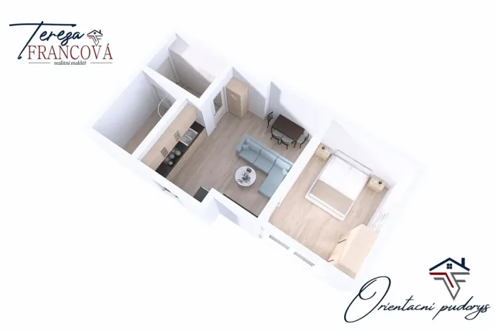 Pronájem bytu 2+kk, Určice, 43 m2