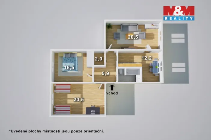 Prodej bytu 3+1, Ústí nad Labem - Neštěmice, Seifertova, 81 m2