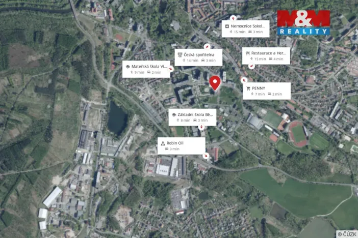 Pronájem bytu 3+1, Sokolov, Sportovní, 74 m2