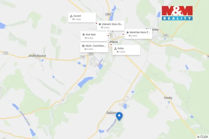 Prodej pozemku pro bydlení, Želetava - Šašovice, 1467 m2