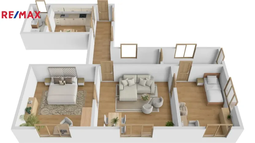 Pronájem bytu 3+1, Nová Paka, Masarykovo náměstí, 93 m2