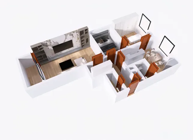 Pronájem bytu 2+1, Ústí nad Labem - Severní Terasa, Kmochova, 62 m2