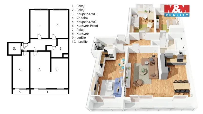 Prodej bytu 4+kk, Praha - Malešice, Niederleho, 92 m2