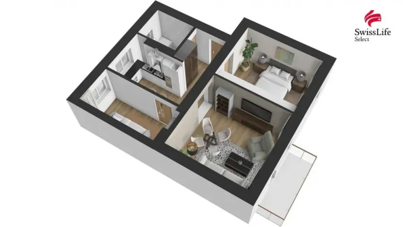 Prodej bytu 3+1, Zlín, Padělky I, 58 m2