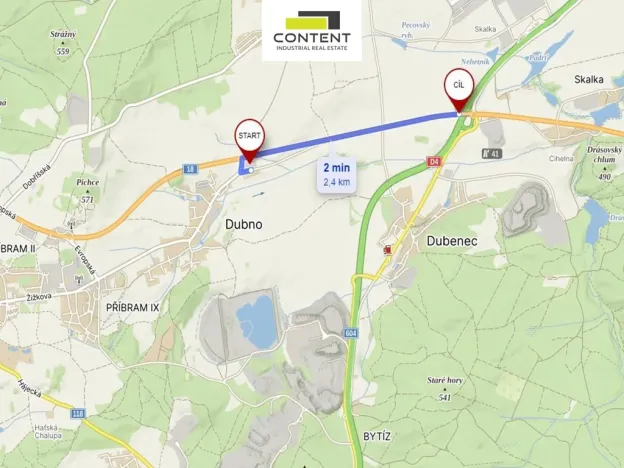 Pronájem skladu, Dubno, 5668 m2