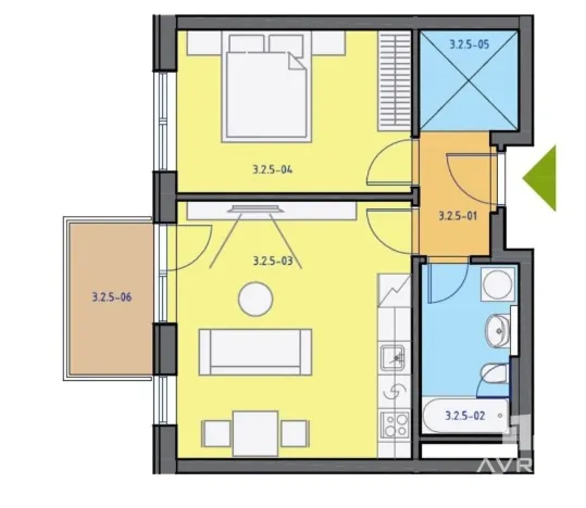 Pronájem bytu 2+kk, Brno, Košinova, 43 m2