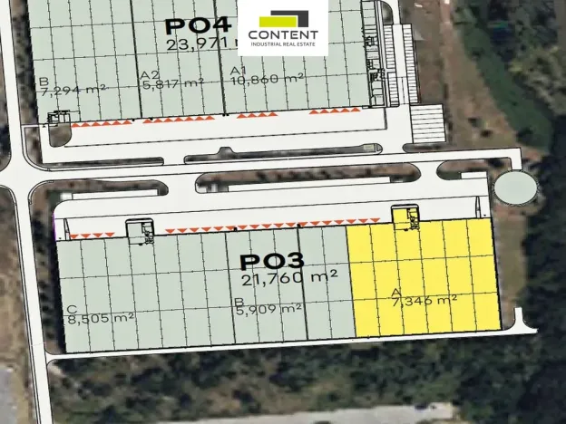 Pronájem skladu, Pohořelice, Průmyslová, 7346 m2