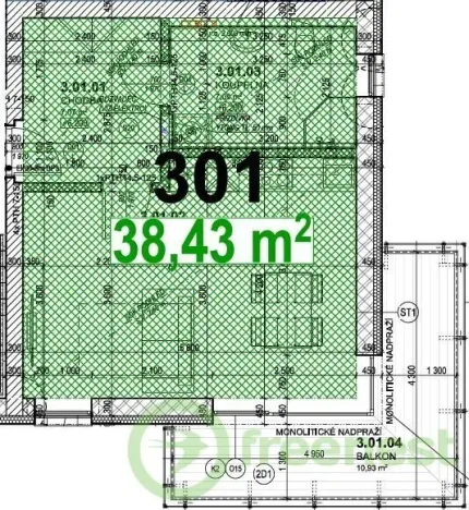 Pronájem bytu 1+kk, Opatovice nad Labem, Žákova, 49 m2