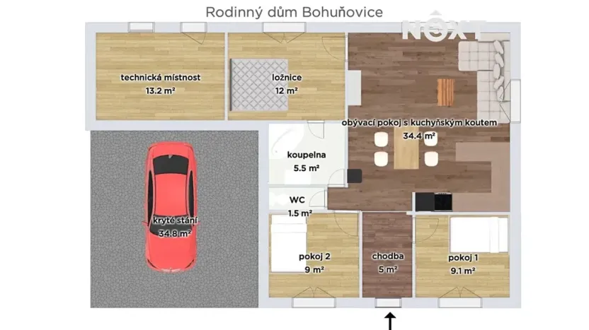 Prodej rodinného domu, Bohuňovice, Trusovická, 93 m2