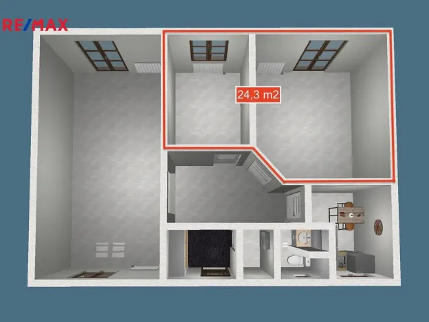 Pronájem kanceláře, Ostrava - Kunčice, Meziveská, 37 m2