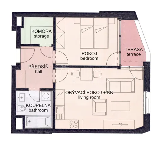 Pronájem bytu 2+kk, Praha - Žižkov, Olgy Havlové, 52 m2