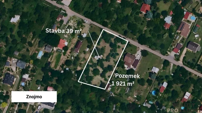 Prodej zahrady, Znojmo, 1921 m2