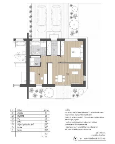 Prodej rodinného domu, Roudné, Pšeničná, 65 m2
