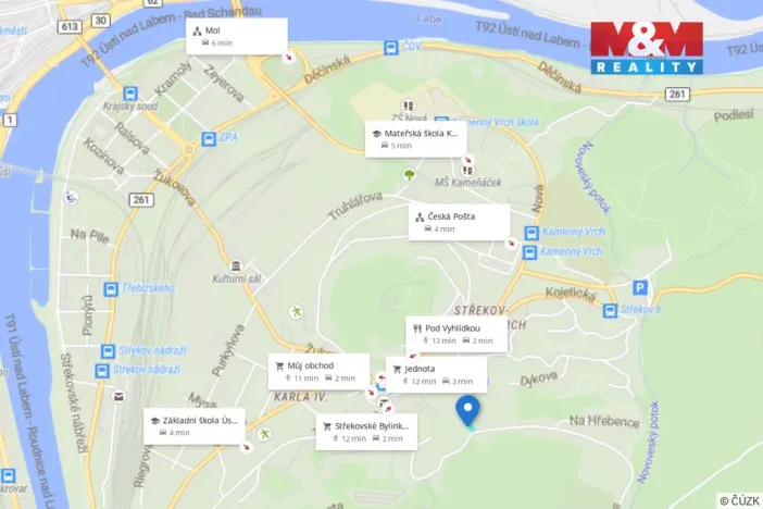 Pronájem zahrady, Ústí nad Labem - Střekov, 979 m2