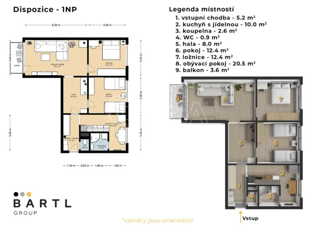 Pronájem bytu 3+1, Kaplice, 1. máje, 72 m2