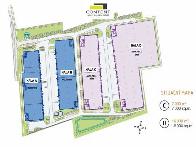 Pronájem výrobních prostor, Vejprnice, Tyršova, 5000 m2