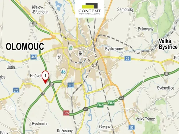 Pronájem výrobních prostor, Olomouc - Slavonín, Na Statkách, 8200 m2