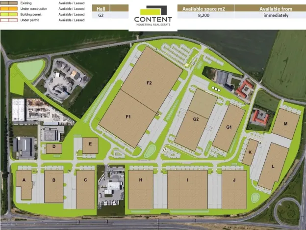 Pronájem výrobních prostor, Olomouc - Slavonín, Na Statkách, 8200 m2