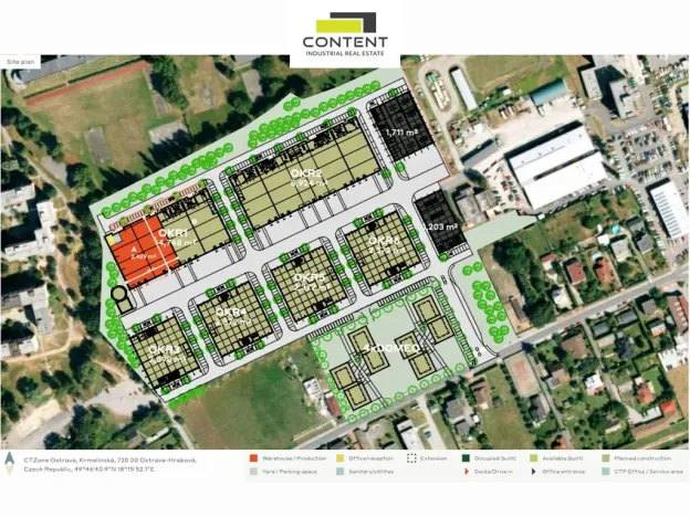 Pronájem skladu, Ostrava - Hrabová, Krmelínská, 2559 m2