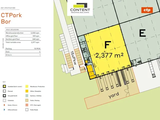 Pronájem skladu, Bor - Nová Hospoda, 2377 m2