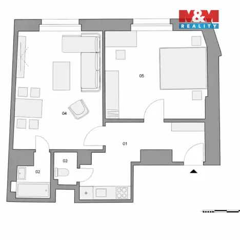 Prodej bytu 2+kk, Praha - Vršovice, Přípotoční, 56 m2