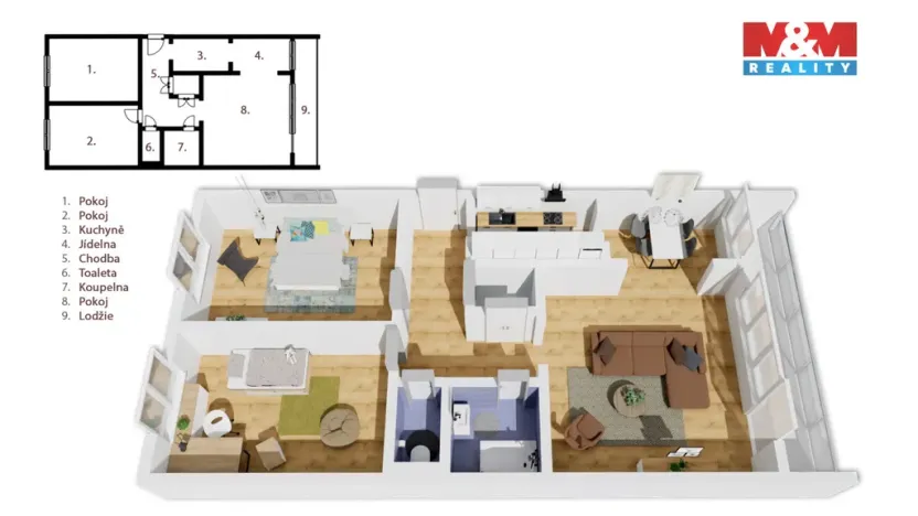 Prodej bytu 3+1, Praha - Bohnice, Katovická, 65 m2