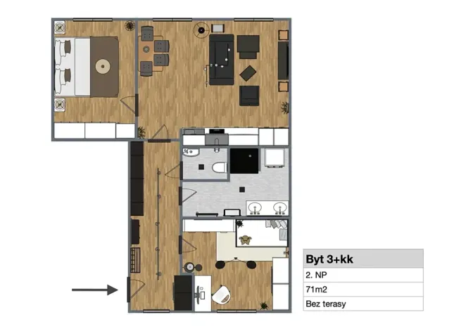 Prodej bytu 2+kk, Bělá pod Bezdězem, Jarní, 57 m2