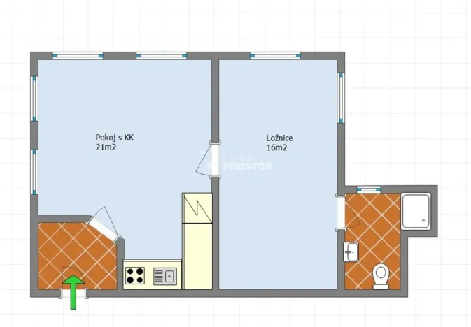 Prodej bytu 2+kk, Osečná - Zábrdí, 43 m2
