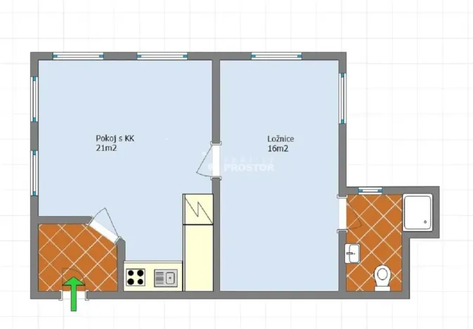 Prodej bytu 2+kk, Osečná - Zábrdí, 43 m2